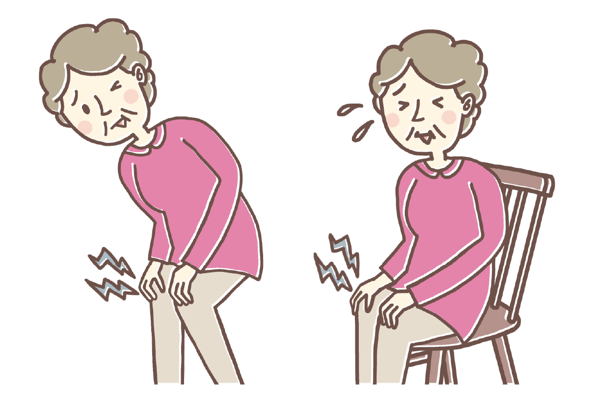 膝が痛い高齢女性
